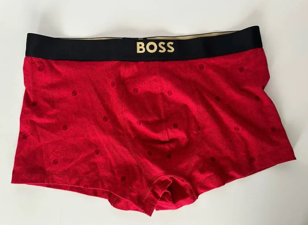 BOSS Hugo Boss Briefs Underwear L Logo Red NWT $30